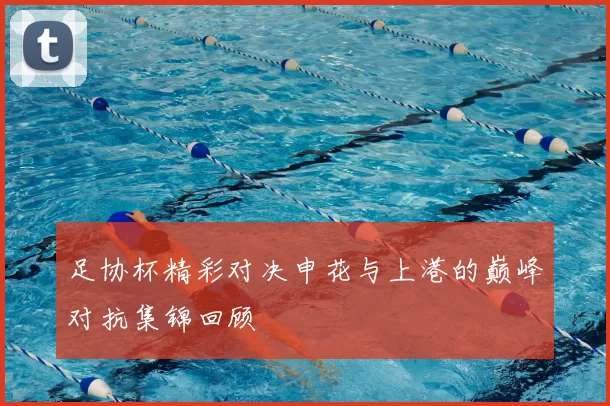 足协杯精彩对决申花与上港的巅峰对抗集锦回顾